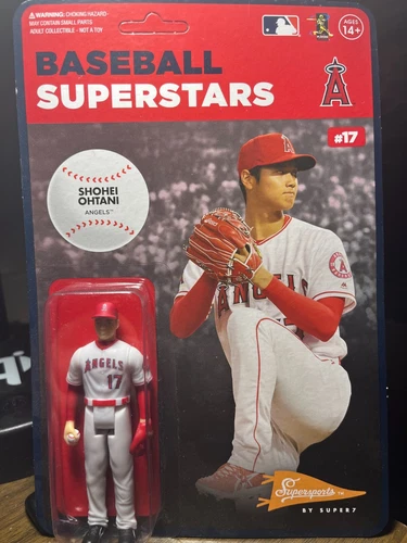 Shohei Ohtani Baseball Superstars Reaction 3.75 Retro Action Figure Angel Super7