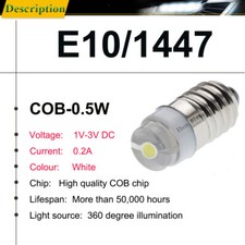 Positive Erde 1.2V/1.5V/2.2V/2.4V Schraubsockel E10 LED Taschenlampe Birne Lampe