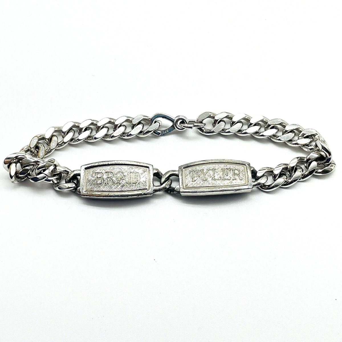 SPEIDEL ID Bracelet Silver Tone Chain Link Vintage Unisex Bracelet