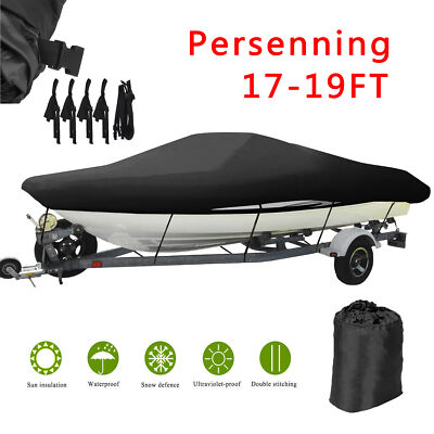 NEVERLAND 11-22FT Bootspersenning Bootsabdeckung Bootsplane V-Rumpf Wasserdicht