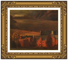 David Levine Original Oil On Canvas Painting Signed Landscape Framed West Point