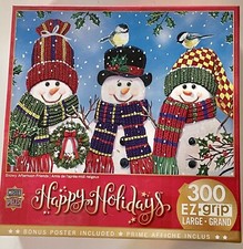 Masterpieces 300 Piece EZ Grip Puzzle Called Snowy Afternoon Friends Complete