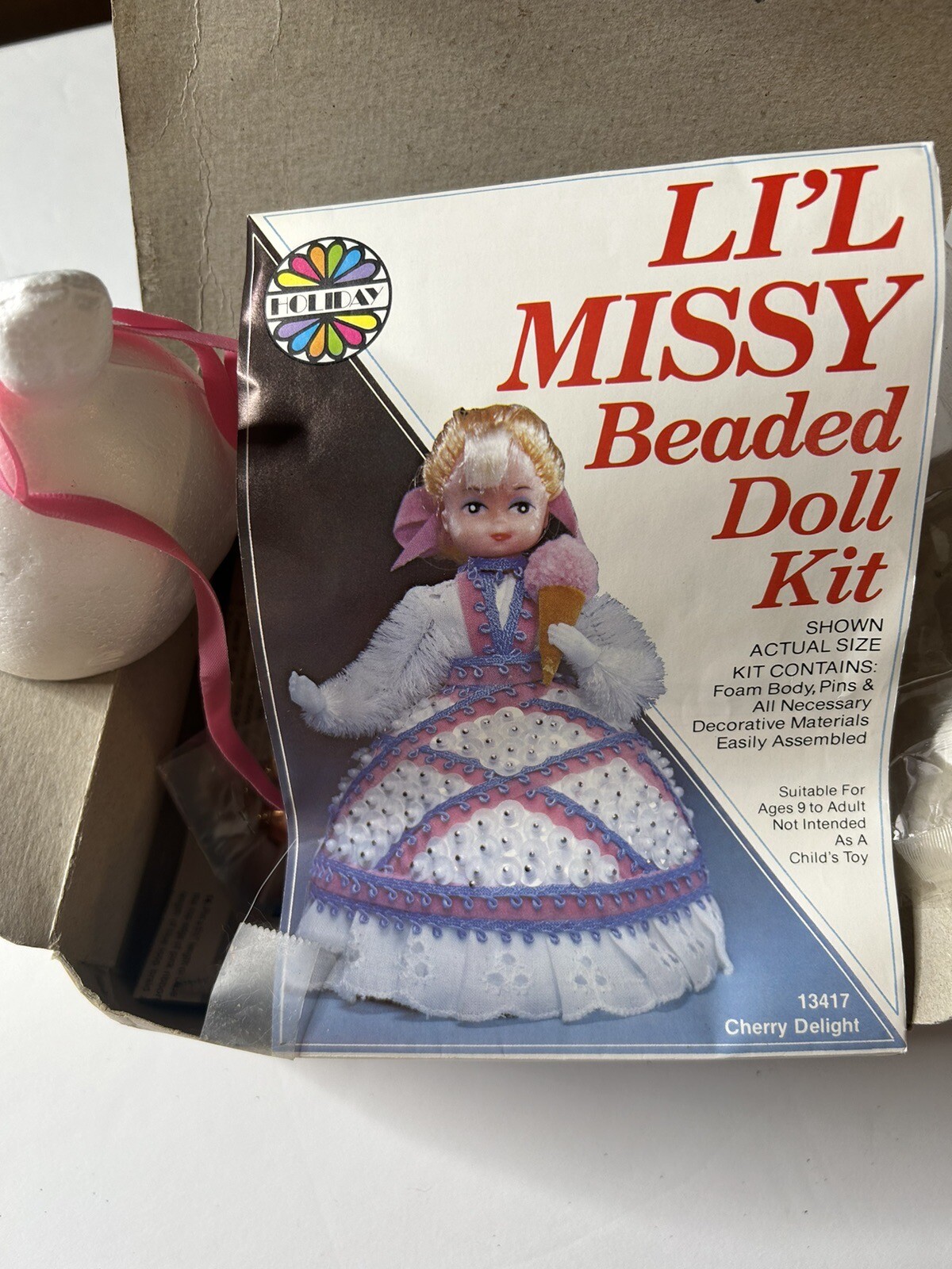 Lil Missy Beaded Doll Cherry Delight 13417 New Vintage Open Box New Kit
