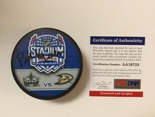 Bob Miller Signed Autographed 2014 Stadium Series Hockey Puck PSA DNA COA a