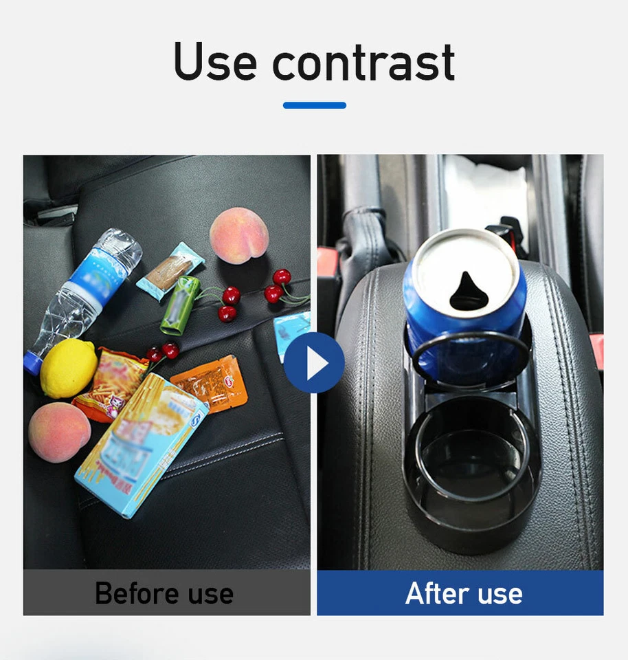 Car Dashboard Cup Holder Dual Hole Drink Water Bottle Organizer Stand Portable - Изображение 3 из 4