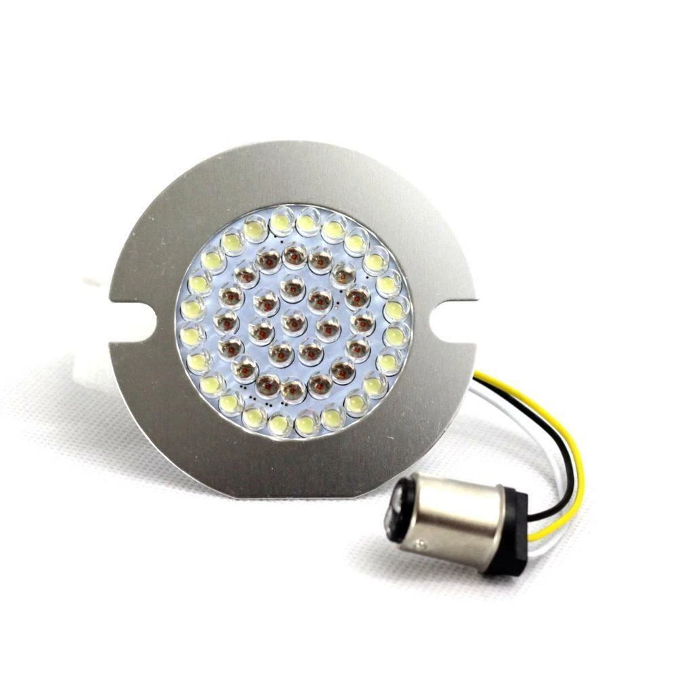 Luces Eagle 3 1/4" Harley señales de giro LED planas lentes transparentes delanteras/ámbar traseras Foto 4 de 4