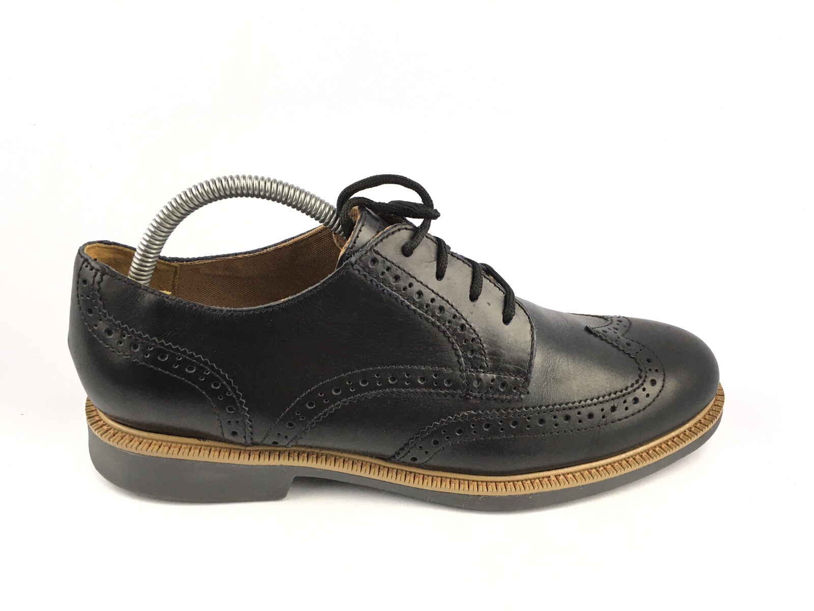 SAOLA Scarpe derby Cole Haan da uomo nere Grand OS Great Jones Wingtip C21825 taglia 8 M