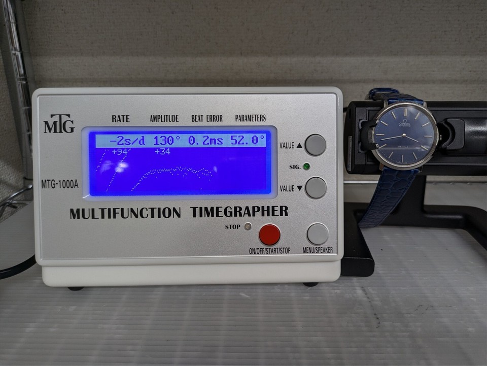 **NEAR MINT** Vintage OMEGA De Ville Cal.711 Automatic Blue Dial 36mm