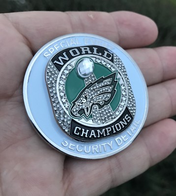 PHILADELPHIA EAGLES SUPER BOWL 52 LII CHAMPS POLICE SECURITY RING ...