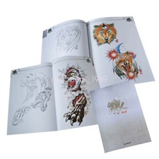 64 Pages Wolf Tattoo Art Designs Flash Manuscript Sketch Line Book Reference