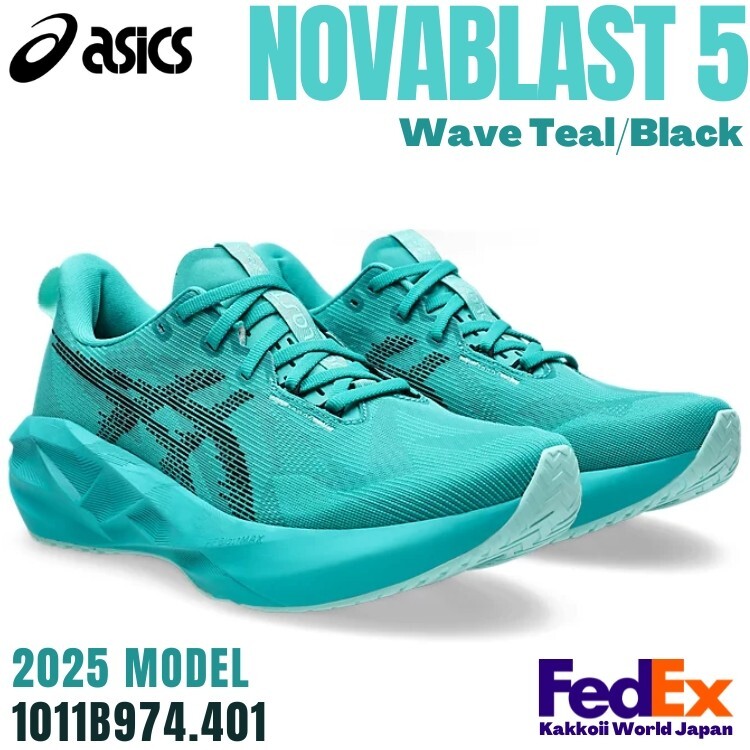 ASICS Men's Running Shoes NOVABLAST 5 Wave Teal/Black