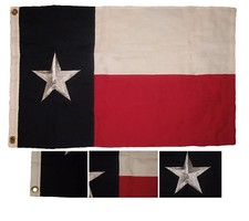 8X12FT Embroidered State of Texas 100 Cotton Flag 12X8 BANNER W/ GROMMET