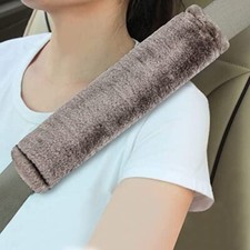 2 Pcs Car Seat Belt Cover Soft Sheepskin Shoulder Pad for Comfortable Driving