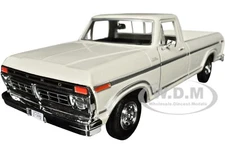1977 FORD F-150 CUSTOM PICKUP WHITE 1/24 DIECAST MODEL CAR BY MOTORMAX 79386