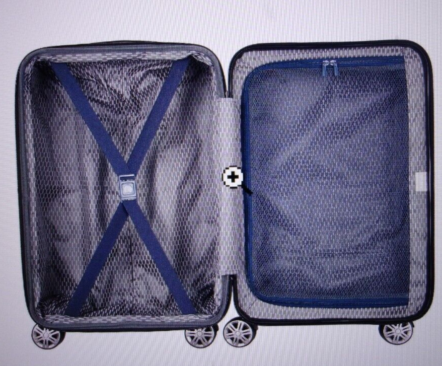 Delsey Air Armour Hardside Spinner Luggage 20" Navy Carryon 199 eBay