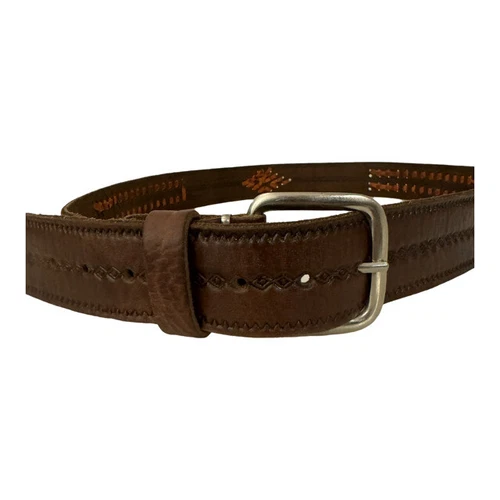 Echtleder Gürtel Dunkelbraun Rinderleder Luxus Herren Handmade Marokko - Bild 4 von 5