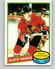 (HCW) 1980-81 O-Pee-Chee #41 Rich Preston NHL Chicago Blackhawks  7798