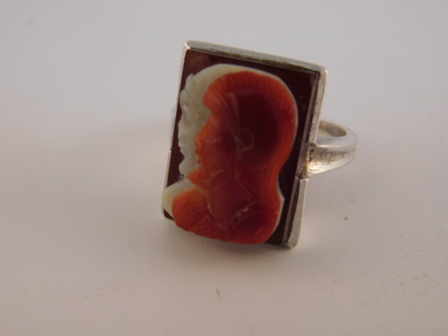 STERLING SILVER RING CENTURION CAESAR KNIGHT SIGN… - image 3