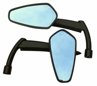 Black Blade Sickle Grim Reaper Scythe Mirrors for Kawasaki Vulcan 900 1500 1700