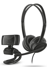  TRUST Set webcam HD + cuffie Doba 2-in-1 Home Office nero 24036