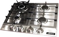 Kaiser Gaskochfeld 60Cm Gasherd 3,8Kw Wok Edelstahl ZüNdunautomatik Gas Kochfeld
