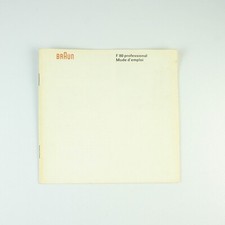 Braun F80 Professional Instruction Manual Booklet - Vintage - In French