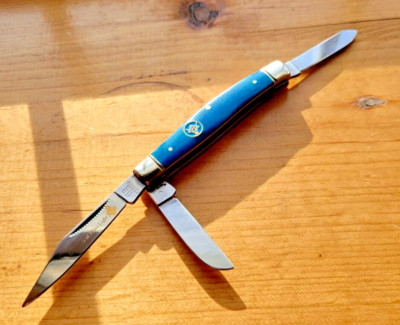 Rough Ryder Masonic Stockman Pocket Knife Stainless Steel Blades Bone Handle