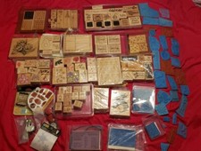 HUGE Rubber Stamping Collection Stamping Up  Others Plus Misc Crafting