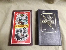 2 Vintage ça 1945-50 Colored Pencil Cases STABILO GERMANY Good Used Condition