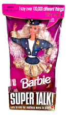 Vintage 1994 Super Talk Barbie Doll Mattel 12290 Denim Gold Outfit WORKING NIB