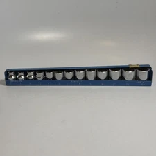 Kraeuter Tools USA Metric 3/8 Drive Socket Set shallow short 7-19mm 6 point tray