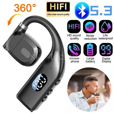 Air Conduction Headphones Bluetooth 5.3 Wireless Open-Ear Earbuds Sport Headset