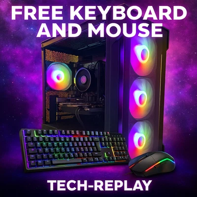 TECH-REPLAY Gaming PC AMD RYZEN 5600 INTEL i7 NVIDIA GTX 1660 Super 2080 TI 1TB SSD 32GB RAM