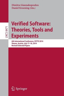 Giannakopoulou - Verified Software  Theories Tools and Experiments    - X555z