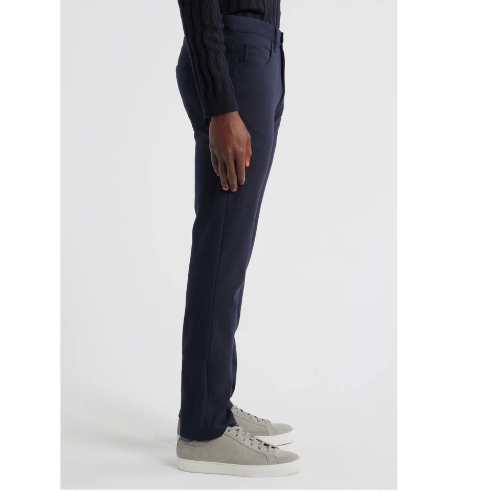 Calça de viagem Emporio Armani EA7 Navy Tech 34x30 nylon elástico poliamida reta - Imagem 3 de 4