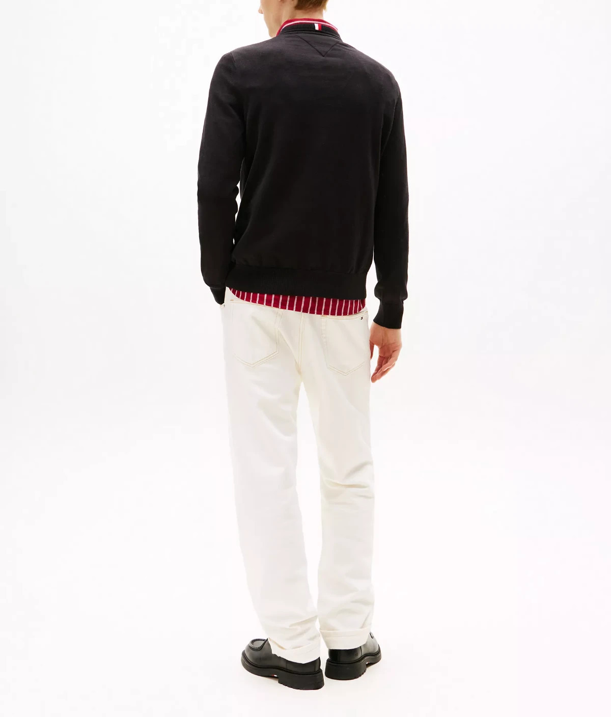 Tommy Hilfiger Men's Regular Fit Essential Solid Cotton Classic Crewneck Sweater image 4