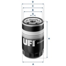 UFI Ölfilter 23.249.00 für ALFA ROMEO CHRYSLER JEEP OPEL