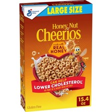 Honey Nut Cheerios, Heart Healthy Gluten Free Breakfast Cereal Whole 15.4 oz