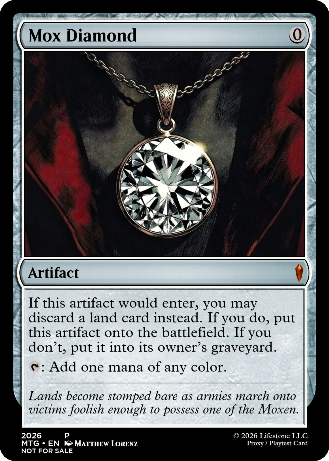 Mox Diamond - Premium Quality - Not Tournament Authorized