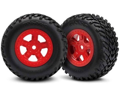 Traxxas 7674R Tires and Wheels Assembled Glued Prerunner LaTrax Rally