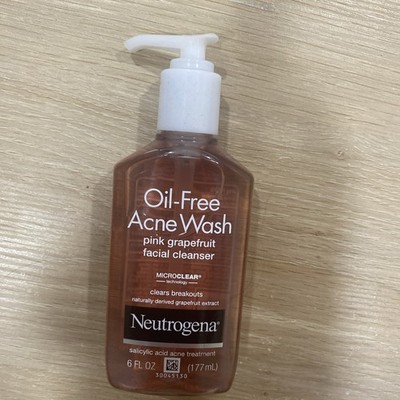 Neutrogena Oil Free Acne Wash Pink Grapefruit Facial Cleanser 6 Oz