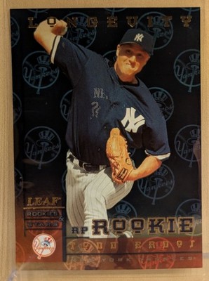 1998 Leaf Rookies & Stars LONGEVITY #215 Todd Erdos Yankees RARE PARALLEL /50