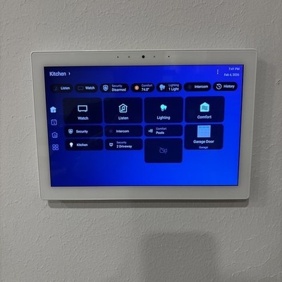 Control4 T4 Touchscreen in-Wall 10  POE White C4-T4IW10-WH