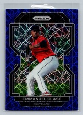 2022 Panini Prizm #218 Emmanuel Clase Blue Velocity Prizm
