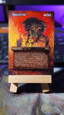 Force of Will MTG Altered Card   Extended Scroll Art   Signed by Terese Nielsen