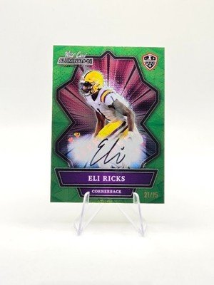 Eli Ricks 2021 Wild Card Alumination RC Auto Green SP /75 #ANBC-A