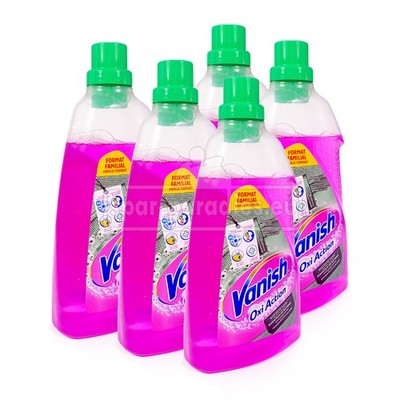 (6 EUR/l) 5x 1,4 L Vanish Oxi Action Fleckenentferner Wäschebooster Pink