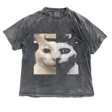 Funny Cat Meme T-Shirt Cat Meme T-Shirt Womenswear Summer Top