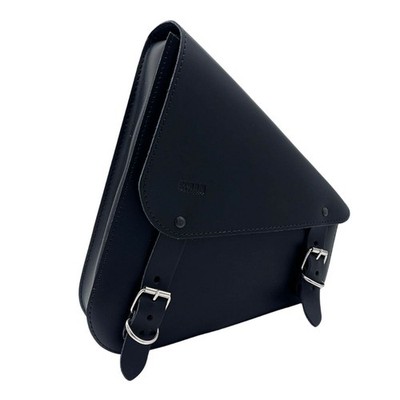 Single Side Bag Spaan Left Black Leather for Harley Davidson Softail