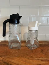 SMELHA 2 Glass Condiment and Oil Dispenser Set for Countertop